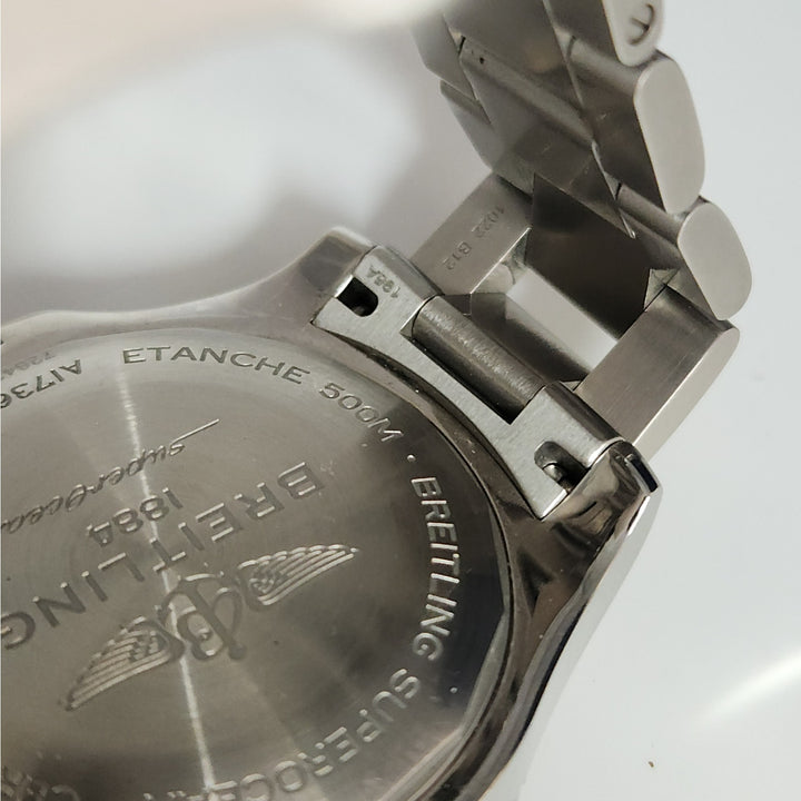 Breitling Superocean Orange Dial Stainless Steel Diver Automatic Chronometer