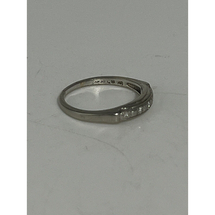 10k White Gold Diamond Band Ring