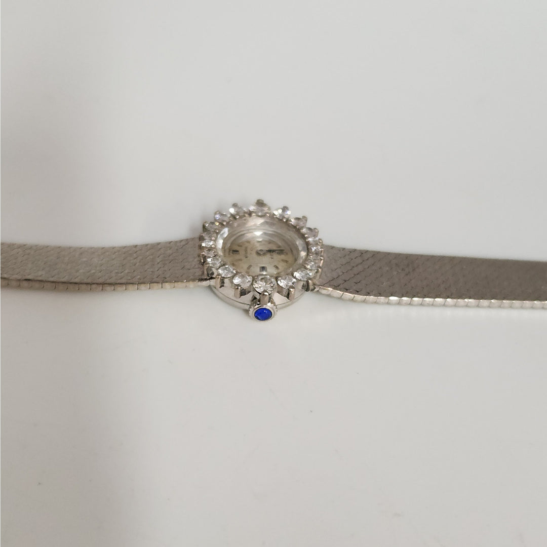 18k White Gold Rolex Precision Diamond Halo SS Aftermarket Bracelet Not Working