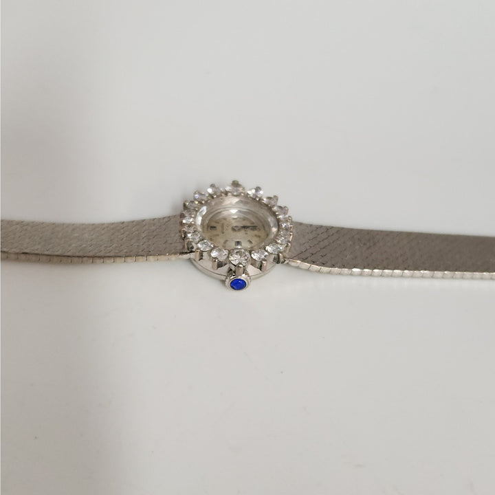 18k White Gold Rolex Precision Diamond Halo SS Aftermarket Bracelet Not Working
