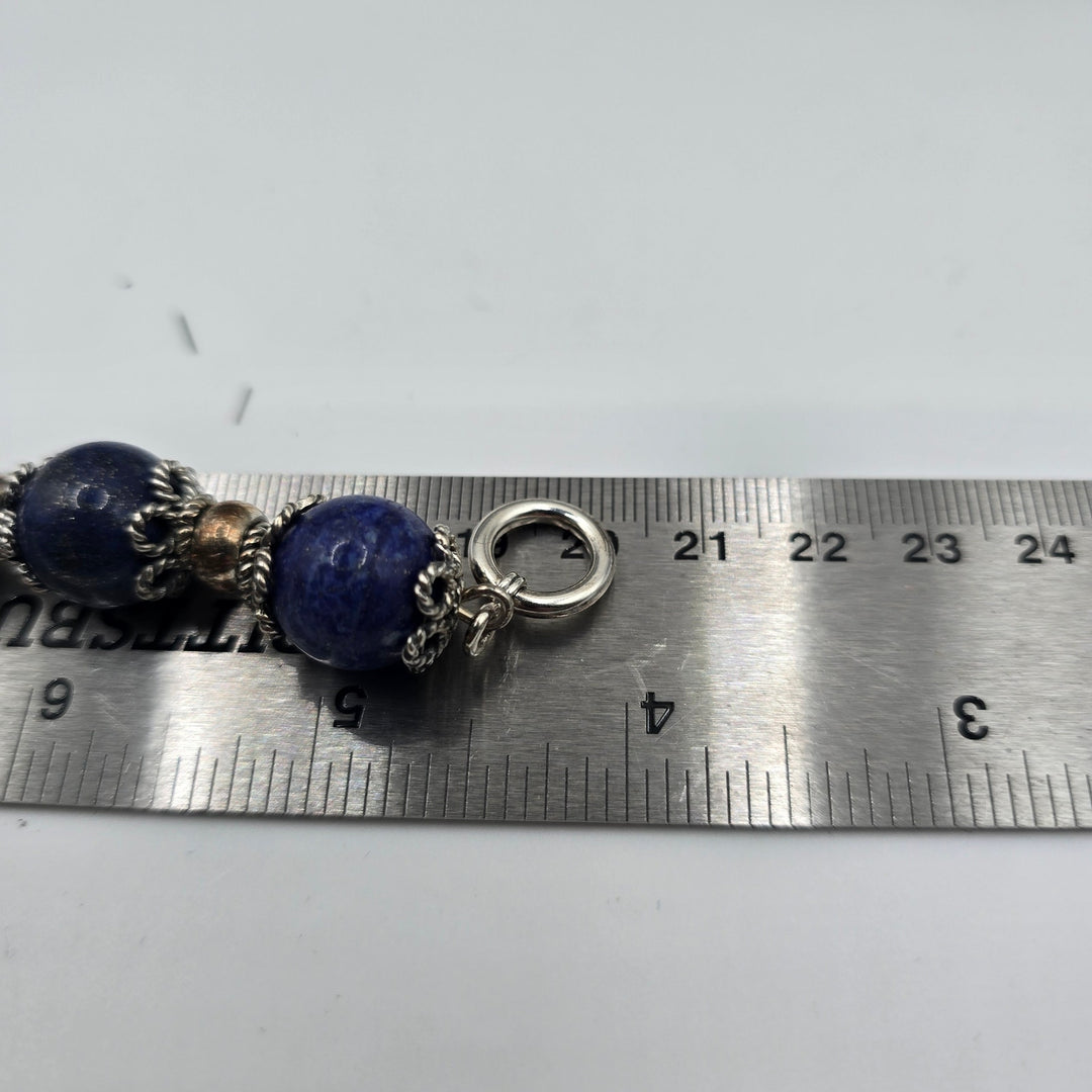 Ilaria Peru 925 Sterling Silver Lapis Lazuli Bracelet Boxed