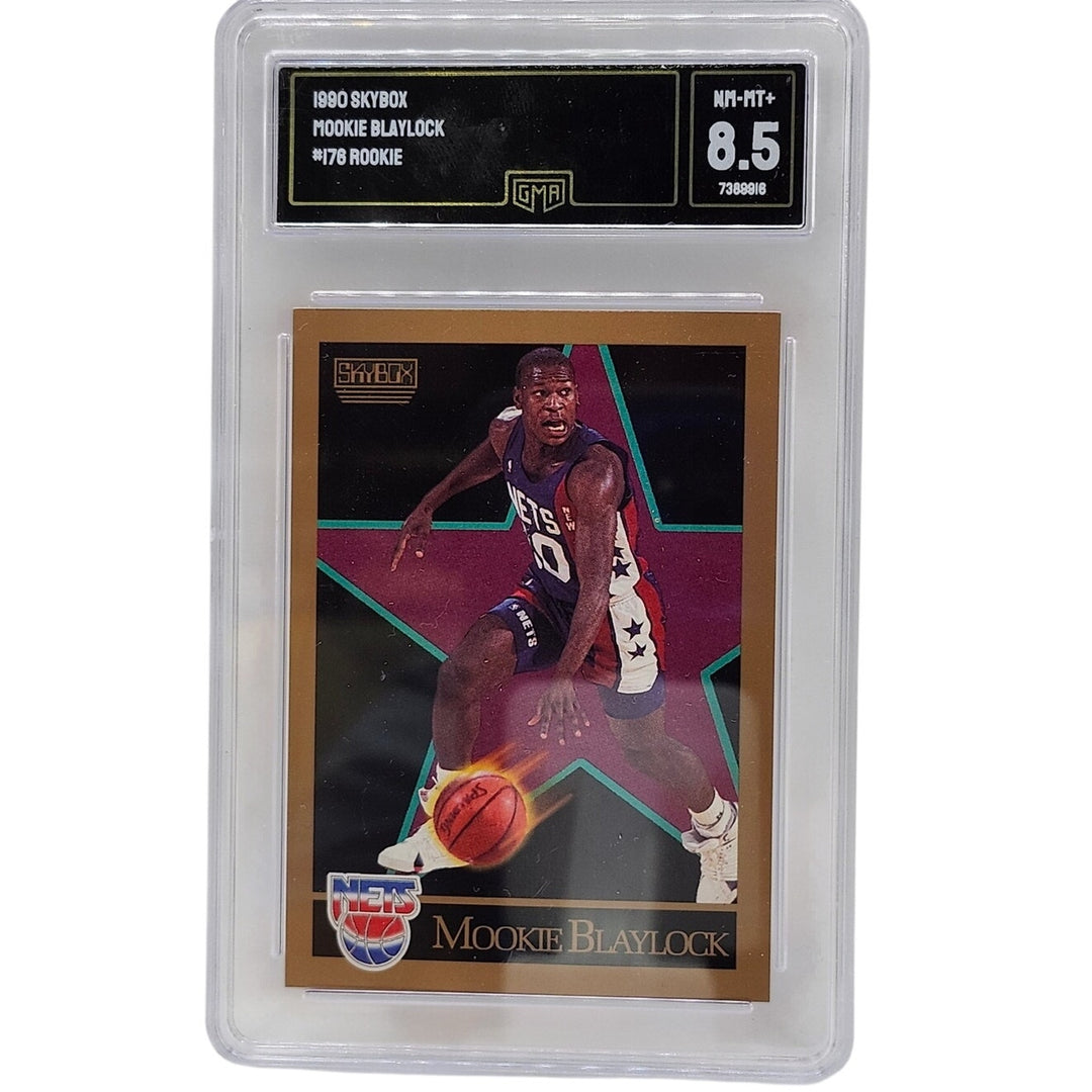 1990 SkyBox Mookie Blaylock #176 Rookie RC - GMA 8.5 NM-MT+ New Jersey Nets Card