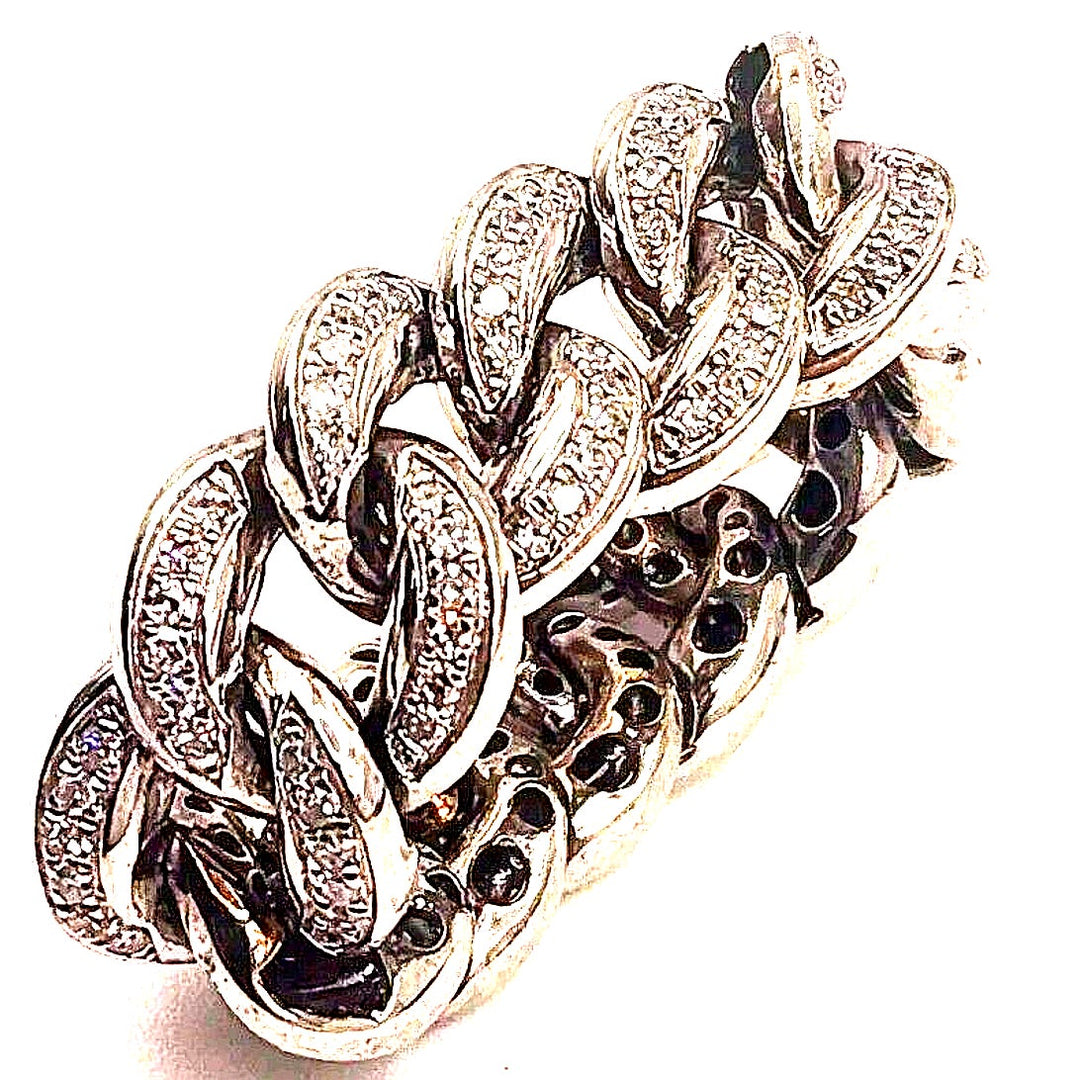 10k White Gold Diamond Icing Flexible Ring