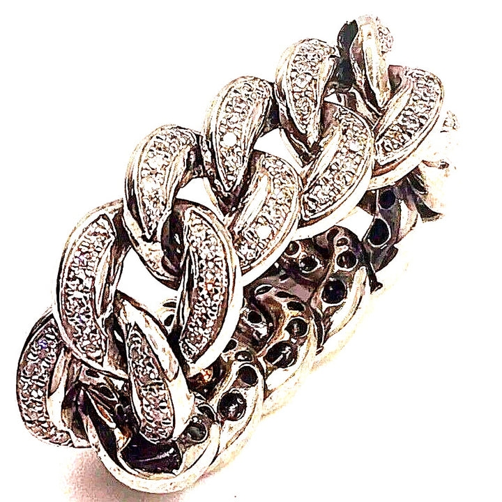 10k White Gold Diamond Icing Flexible Ring