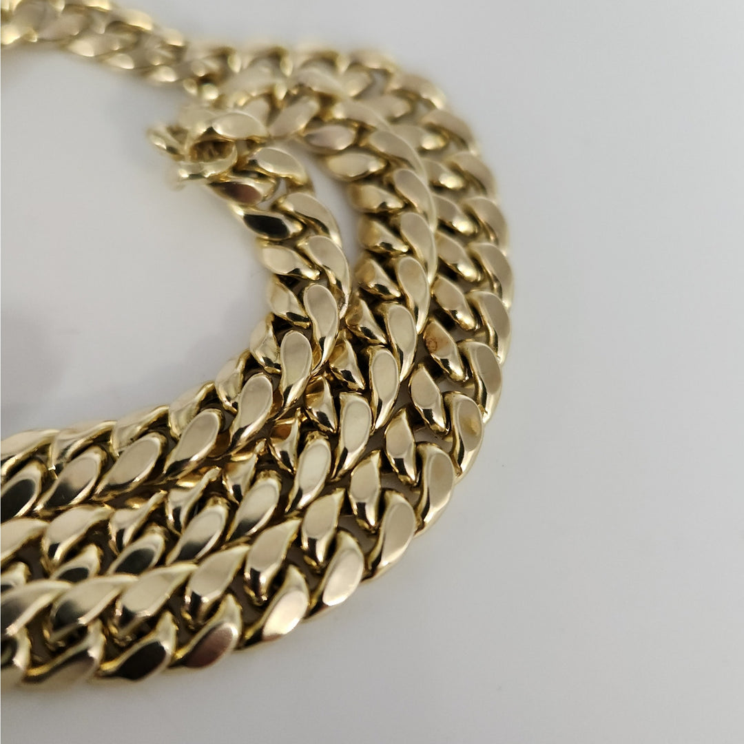 10k Yellow Gold 6.5MM Cuban Link Chain Necklace 22"