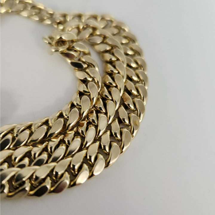 10k Yellow Gold 6.5MM Cuban Link Chain Necklace 22"