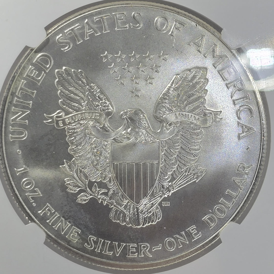 2000 American Silver Eagle, 1 Oz Fine .999 Silver USA Uncirculated $1 NGC MS69