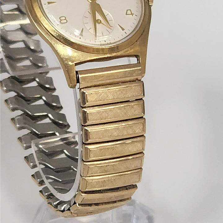 Vintage Bulova senator manual wind watch with small seconds and original box