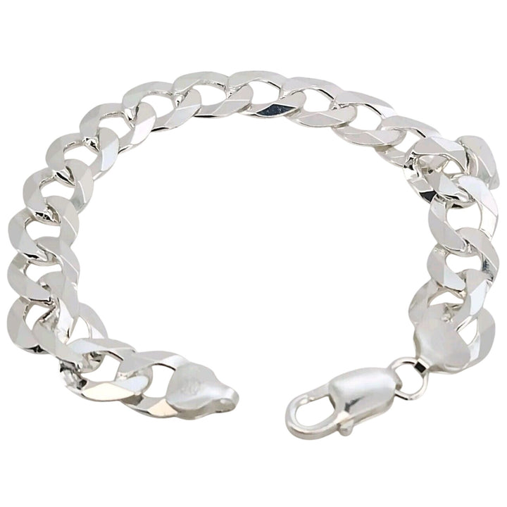 925 Sterling Heavy Cuban Chain Bracelet 8"