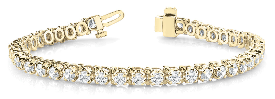 14K Yellow Gold Lab Diamond In-Line Tennis Bracelet