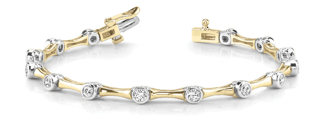 18K Yellow Gold Diamond Fashion Bracelet