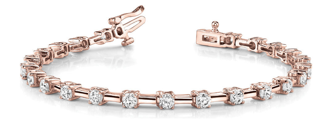 Rose Gold Diamond Fashion Bracelet | 31 Stones