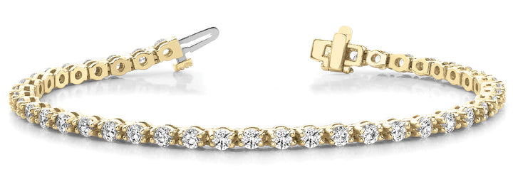 14K Yellow Gold Lab Diamond In-Line Tennis Bracelet