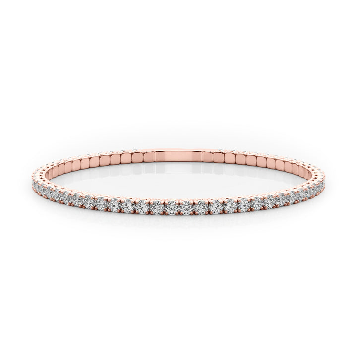 14K Rose Gold Lab Diamond Flex Bangle