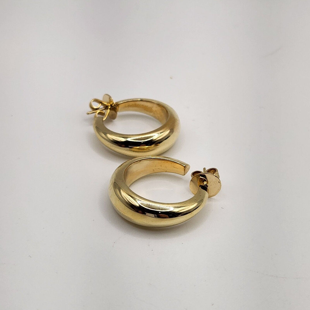 14k Yellow Gold Fashion Hoop Earrings