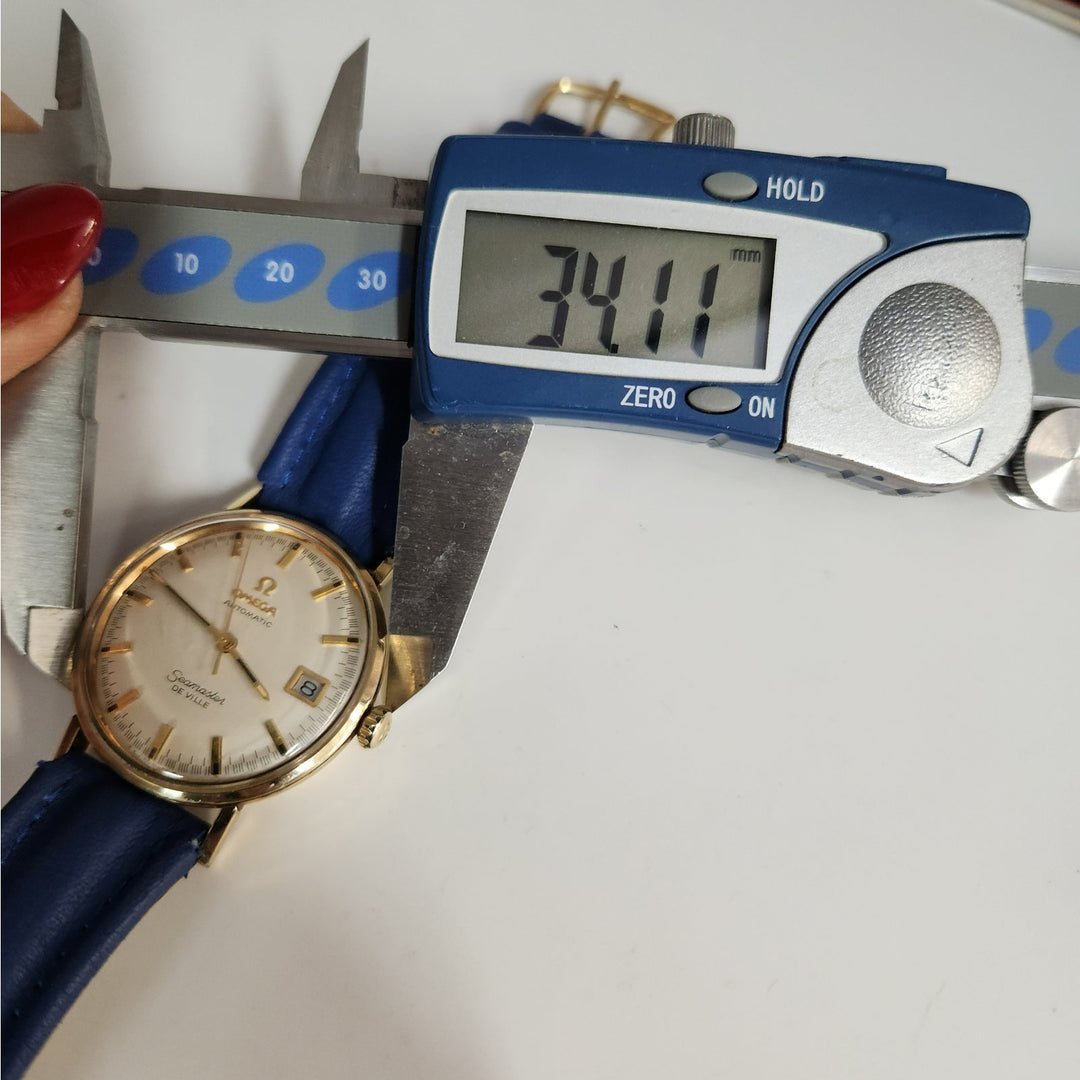 Vintage Omega Seamaster De Ville Automatic Solid 14K Gold Watch