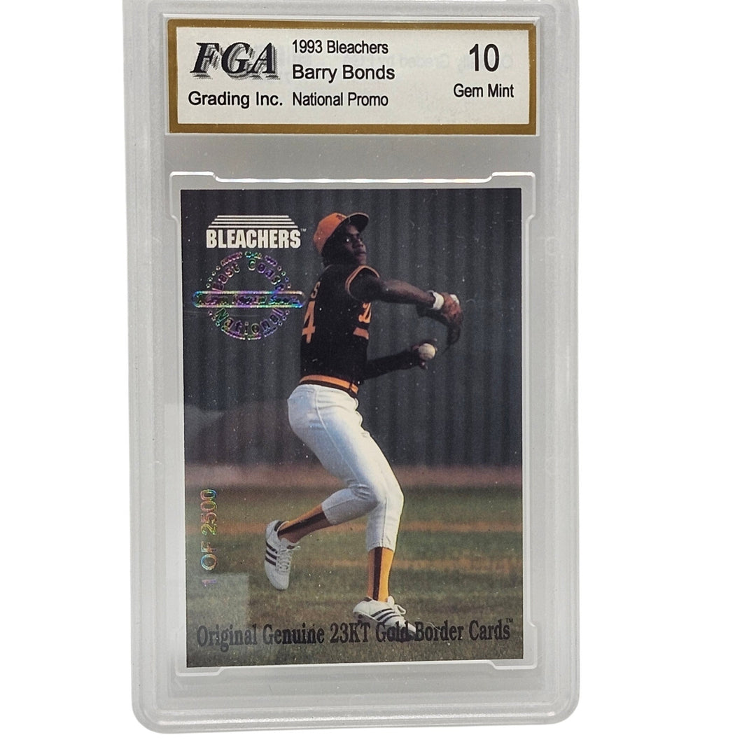 1993 Bleachers Barry Bonds National Promo Gold Border Card FGA 10 Gem Mint