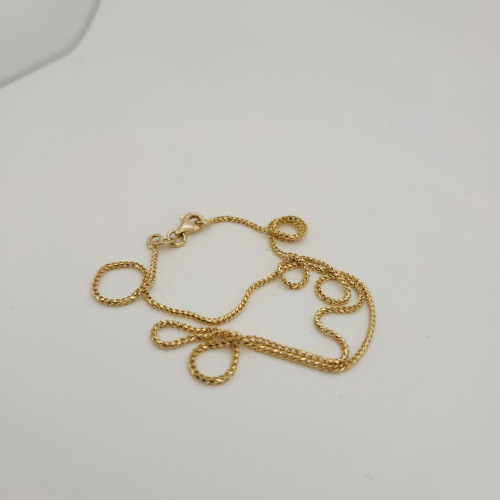 14k Yellow Gold Box Chain Necklace 16"