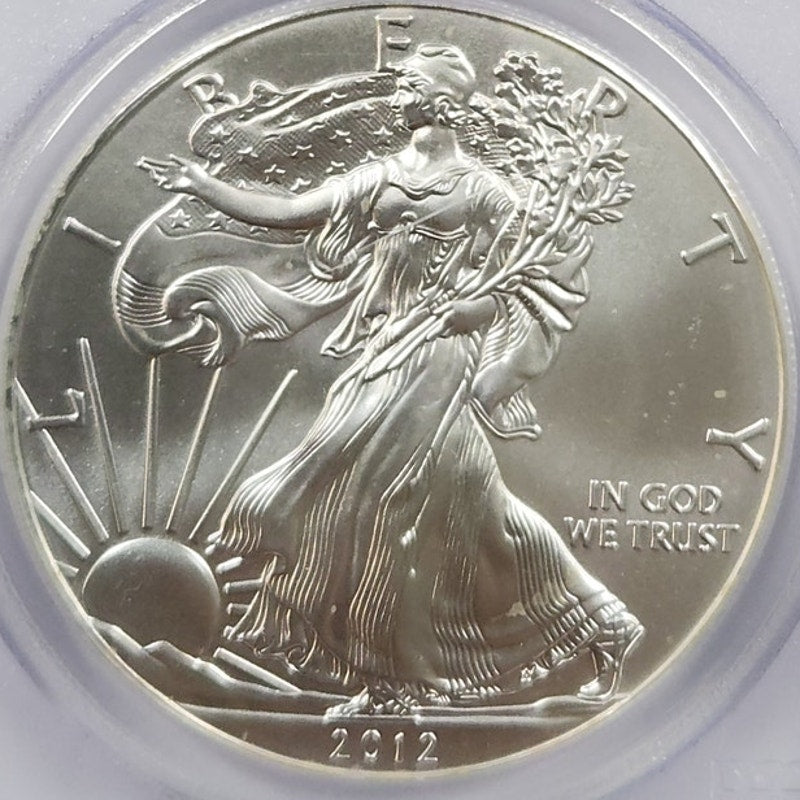 2012-W American Silver Eagle First Strike West Point John Mercanti PCGS MS70 1 oz .999 Silver