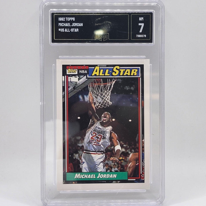 1992 Topps Michael Jordan All-Star #115 Basketball Card GMA 7 NM Near Mint