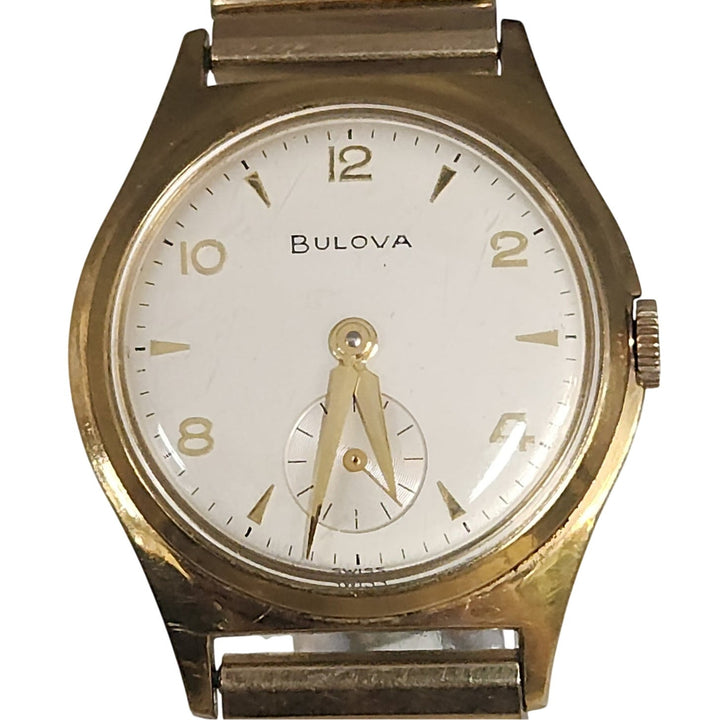 Vintage Bulova senator manual wind watch with small seconds and original box