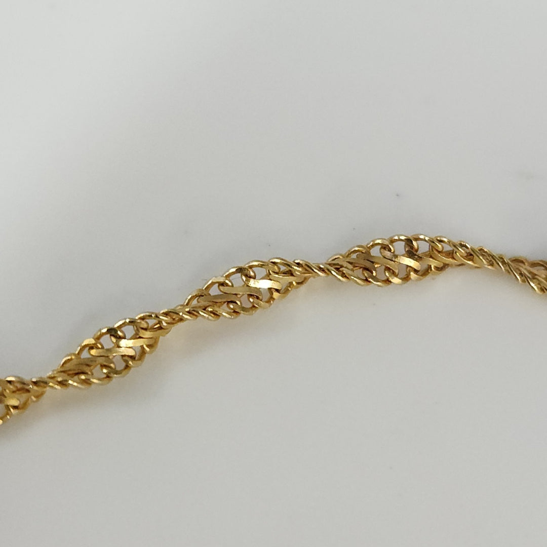 14k Yellow Gold Rope Chain Necklace 18"
