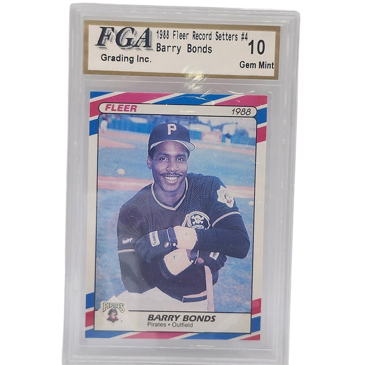 1988 Fleer Record Setters #4 Barry Bonds FGA 10 Gem Mint