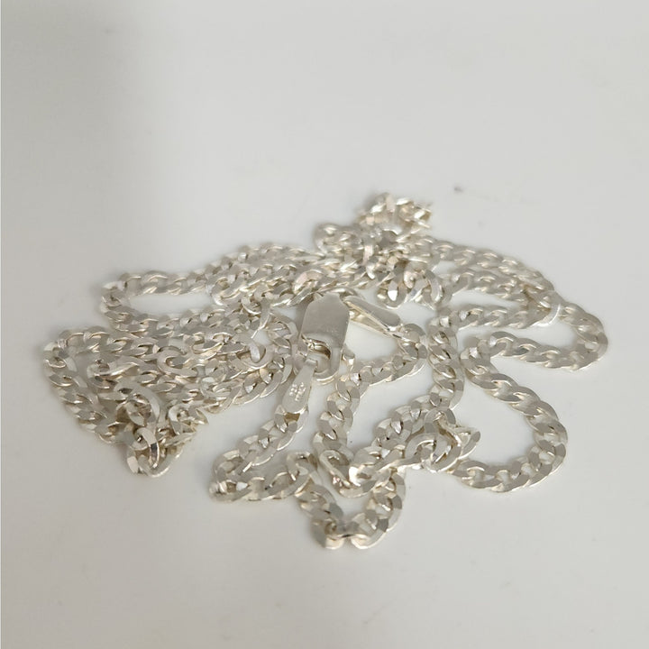 925 Sterling Silver 18"  Cuban chain necklace