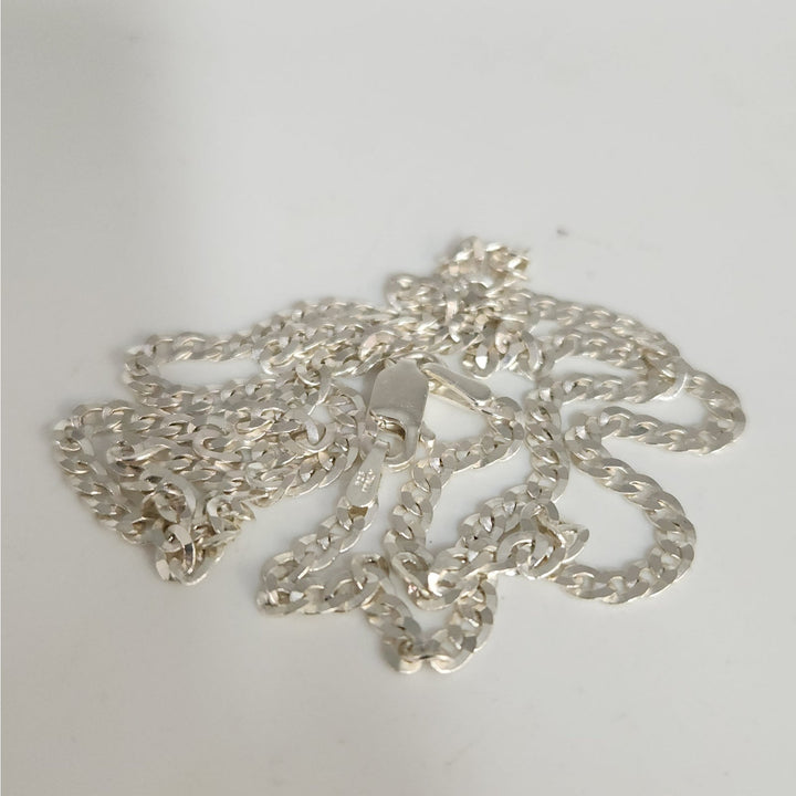 925 Sterling Silver 18"  Cuban chain necklace