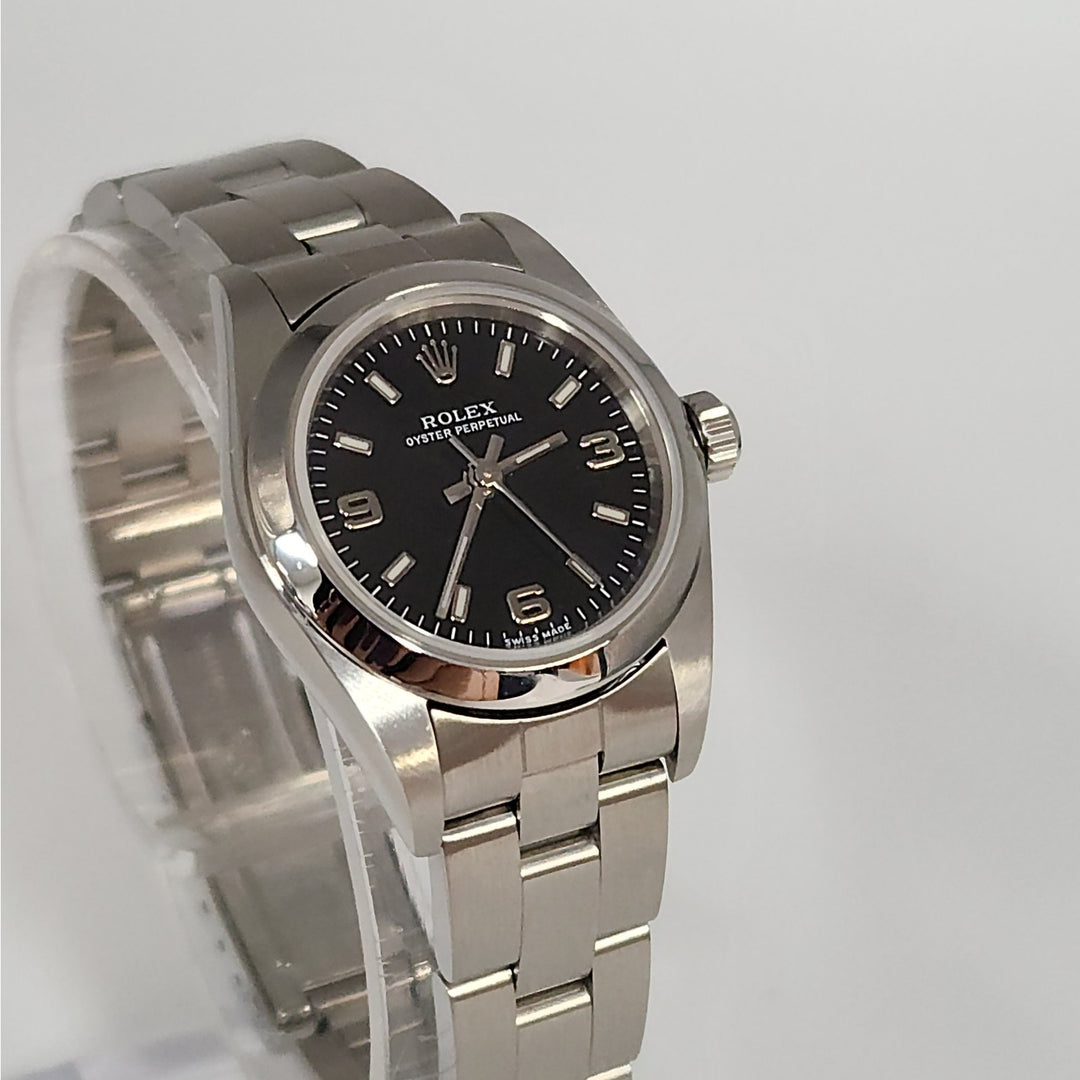 Rolex Oyster Perpetual Stainless steel with black explorer Dial, Model: 76080