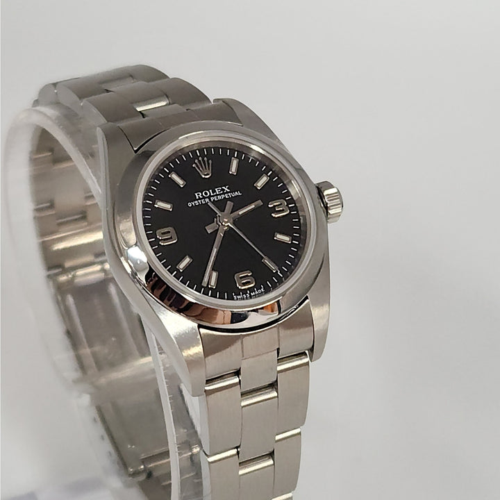 Rolex Oyster Perpetual Stainless steel with black explorer Dial, Model: 76080