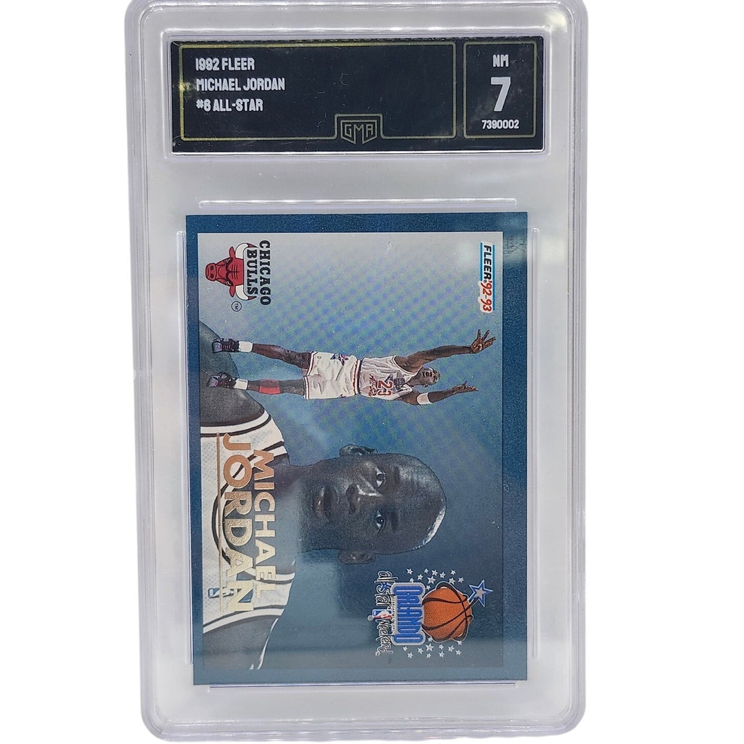 1992 Fleer Michael Jordan All-Star #6 Chicago Bulls GMA 7 NM Basketball Card