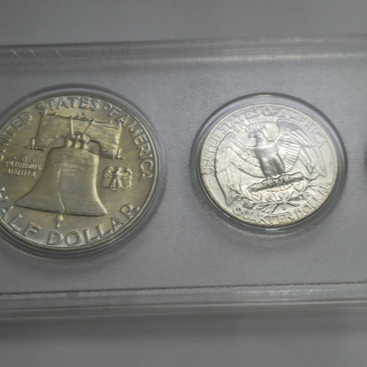1963 Birth Year Set, Lot Of 5 coins, 90% Silver half dollar, quarter & dime