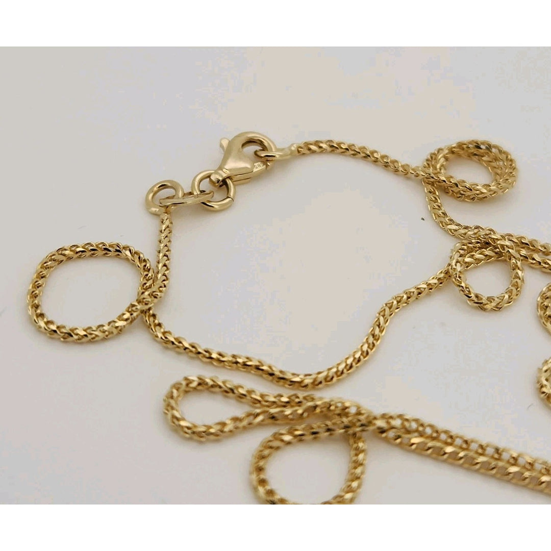 14k Yellow Gold Box Chain Necklace 16"