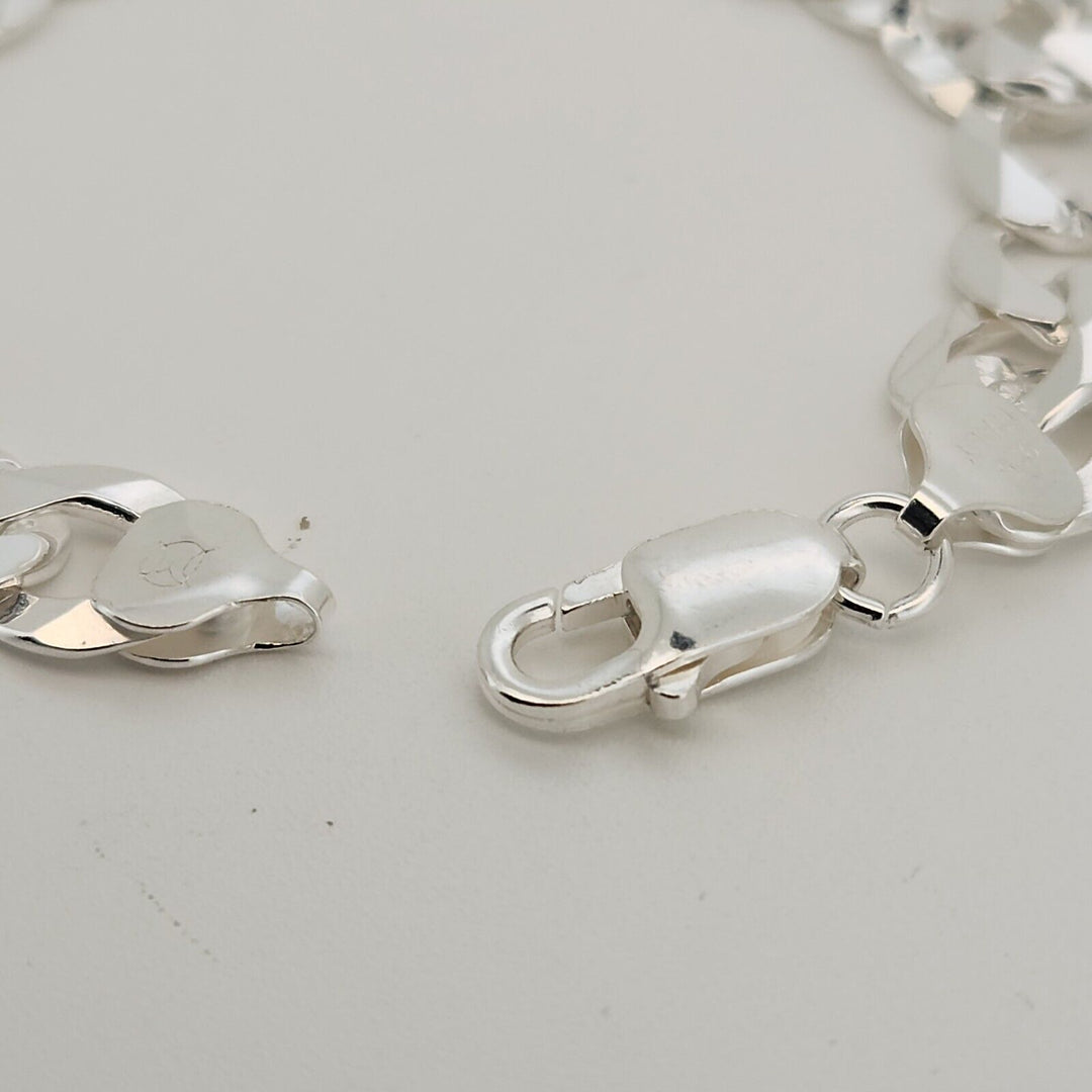 925 Sterling Heavy Cuban Chain Bracelet 8"
