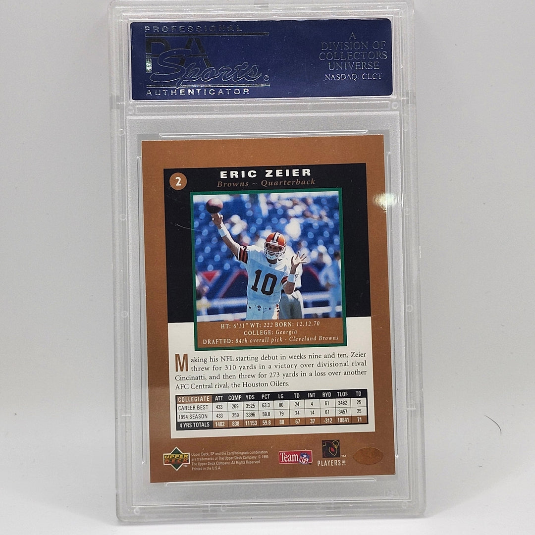 1995 SP Eric Zeier Foil Premier Prospects #2 Cleveland Browns PSA 8 NM-MT Card