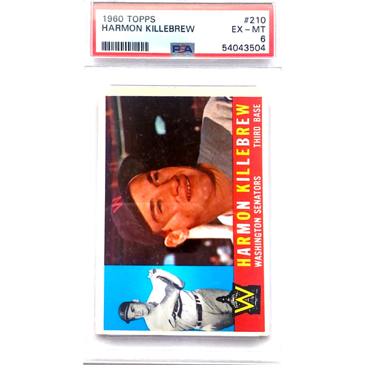 1960 Topps #210 Harmon Killebrew EX- MT 6 Graded by PSA