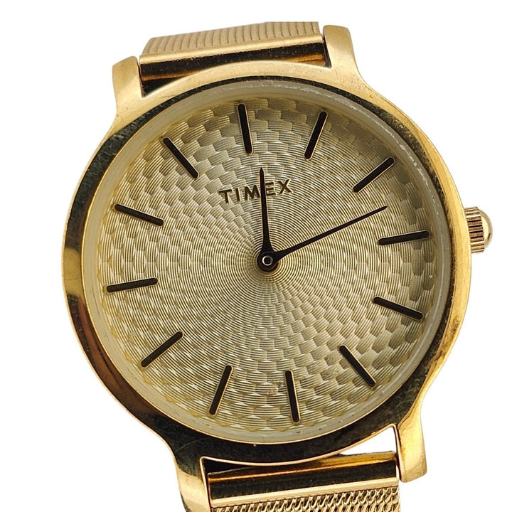 Timex Gold Tone Mesh Watch TW2R36100