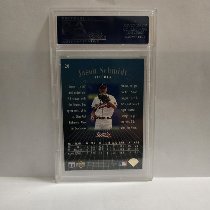 1996 Upper Deck SP Premier Prospects Jason Schmidt #20 Atlanta Braves PSA MT8