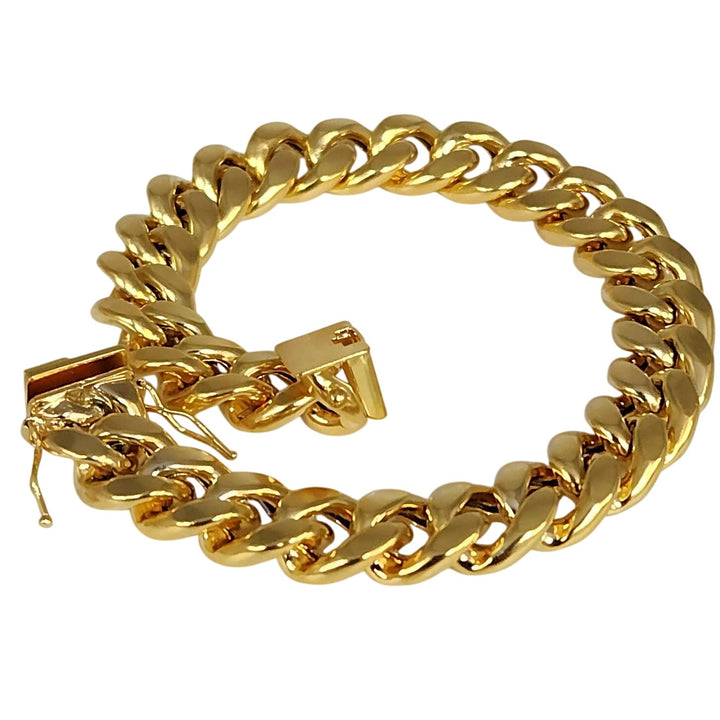 10k Yellow Gold Miami Cuban Link Bracelet 8"