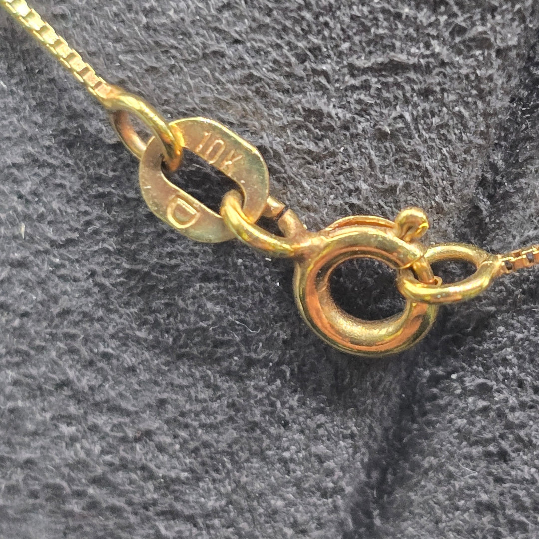 10K Yellow Gold Double Teardrop Lariat Y-Drop Necklace – 1.8g