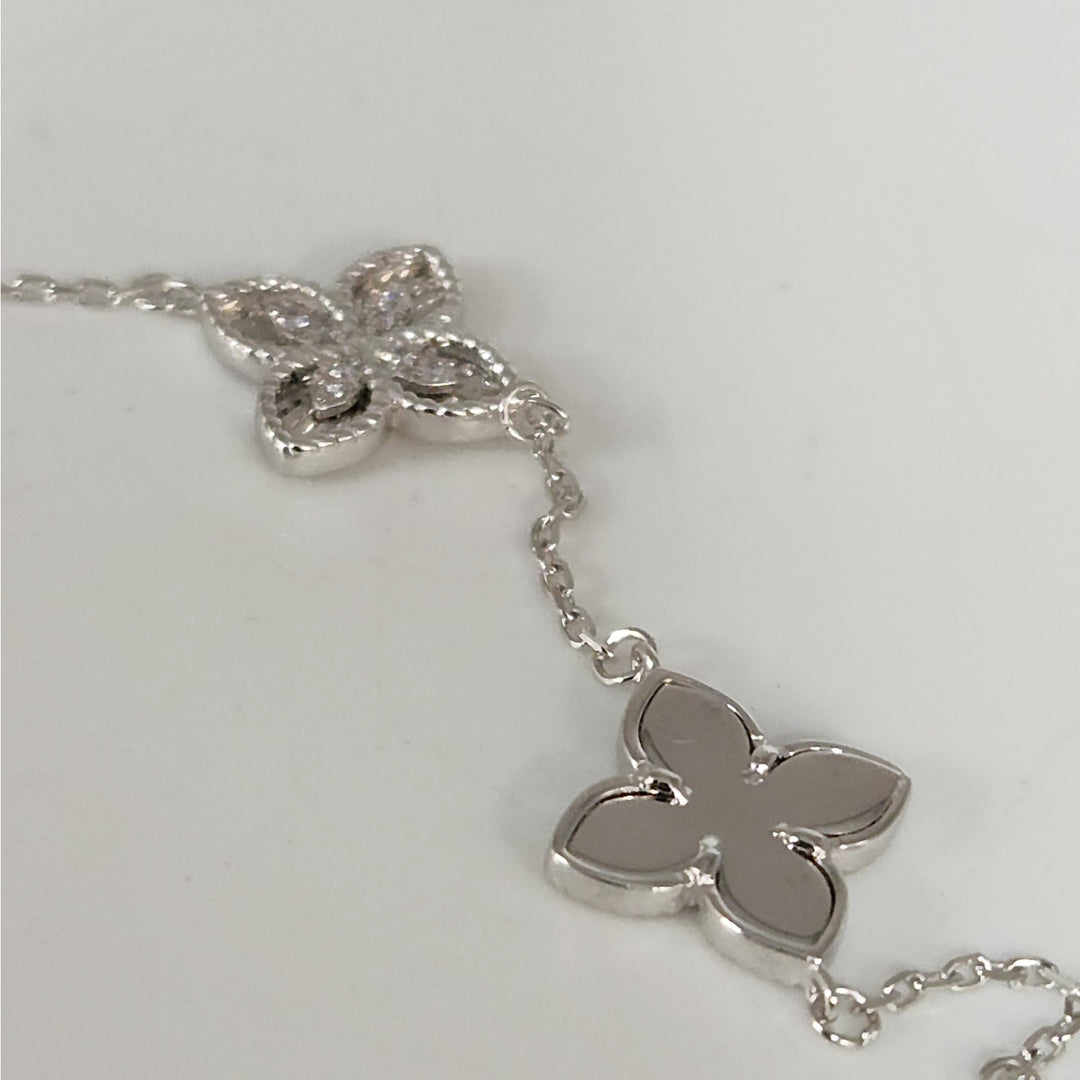 Elegant 925 Sterling Silver butterfly's bracelet 7.5"
