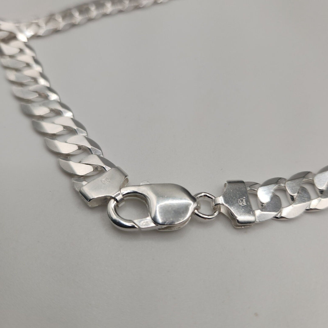 Stunning 925 sterling silver cuban necklace 28"  A