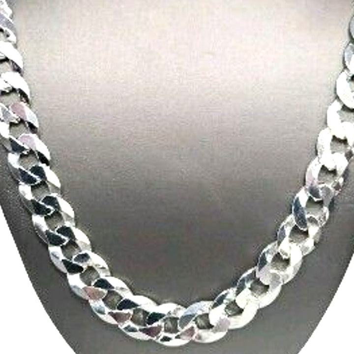 925 Sterling Silver Cuban Chain Necklace 26"
