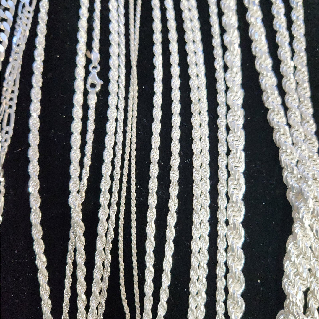 .925 Silver Chains & Necklaces -Rope, Figaro, Assorted Styles Starting at $49.99