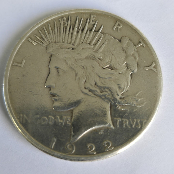 1922 Silver Peace Dollar Lot of 3 Coins Free Shipping!