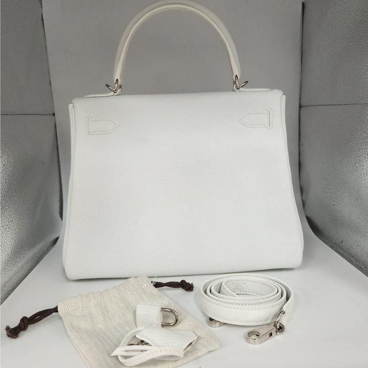 Hermes Kelly 28 , 2019 Togo Leather With Palladium Hardware Timeless Classic Bag