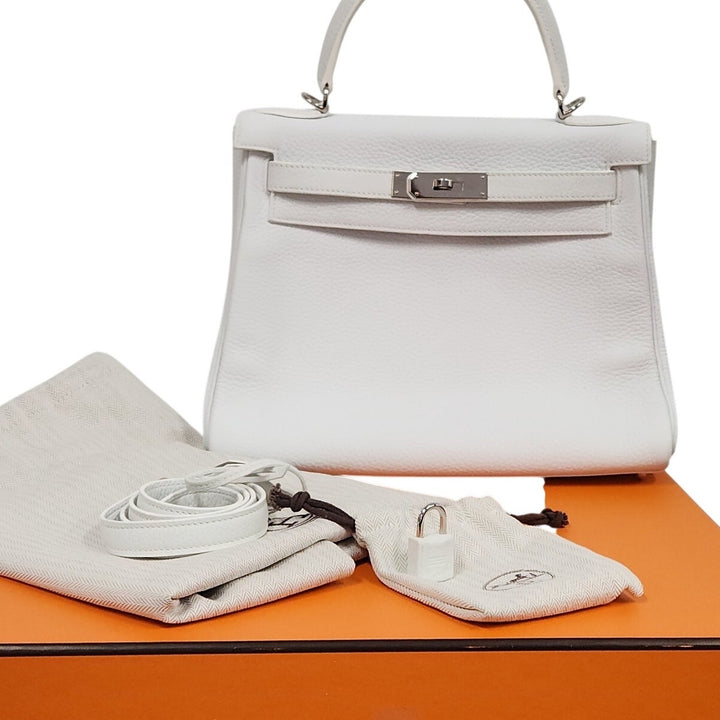 Hermes Kelly 28 , 2019 Togo Leather With Palladium Hardware Timeless Classic Bag