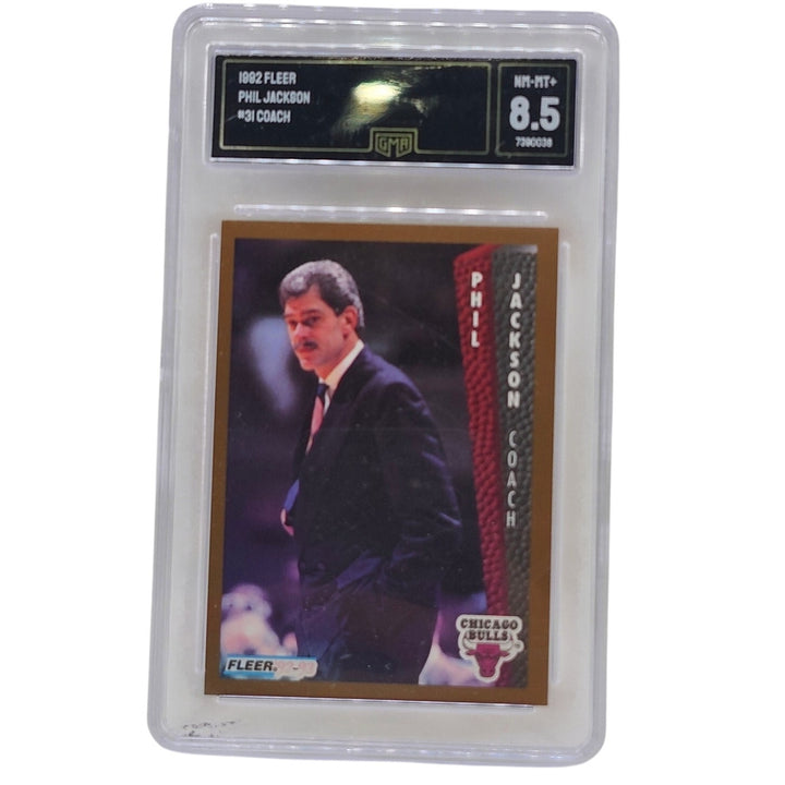 1992 Fleer Phil Jackson #31 Chicago Bulls Coach GMA 8.5