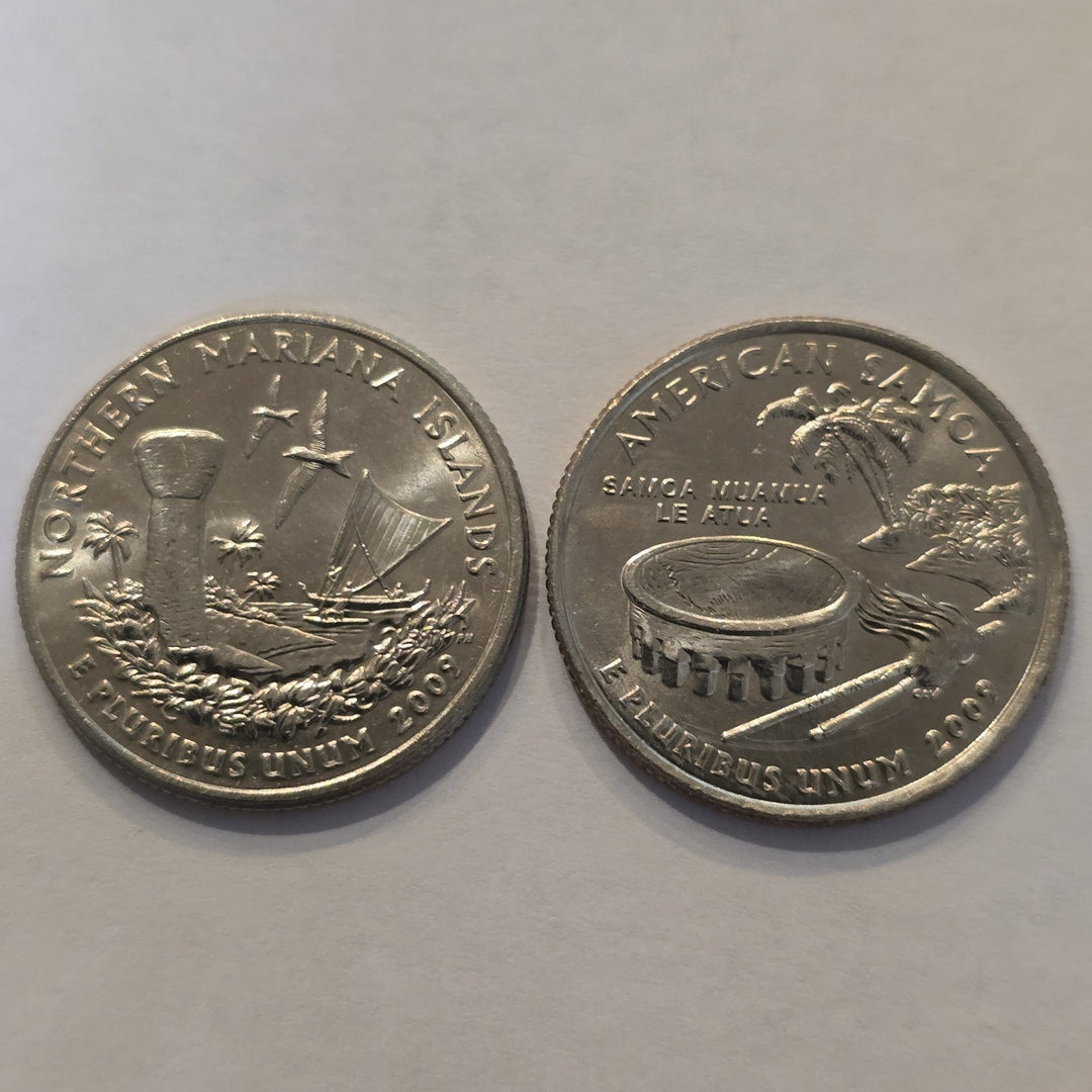 2009 D.C. and U.S. Territory Quarters Clad 6-Coin Set No Box